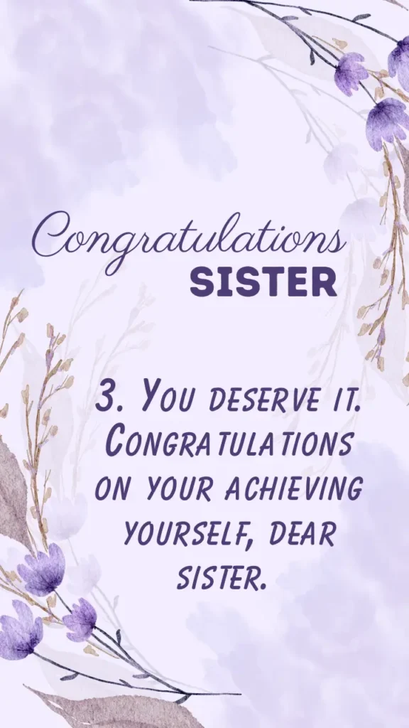 Congratulations and Promotion Wishes for Sister