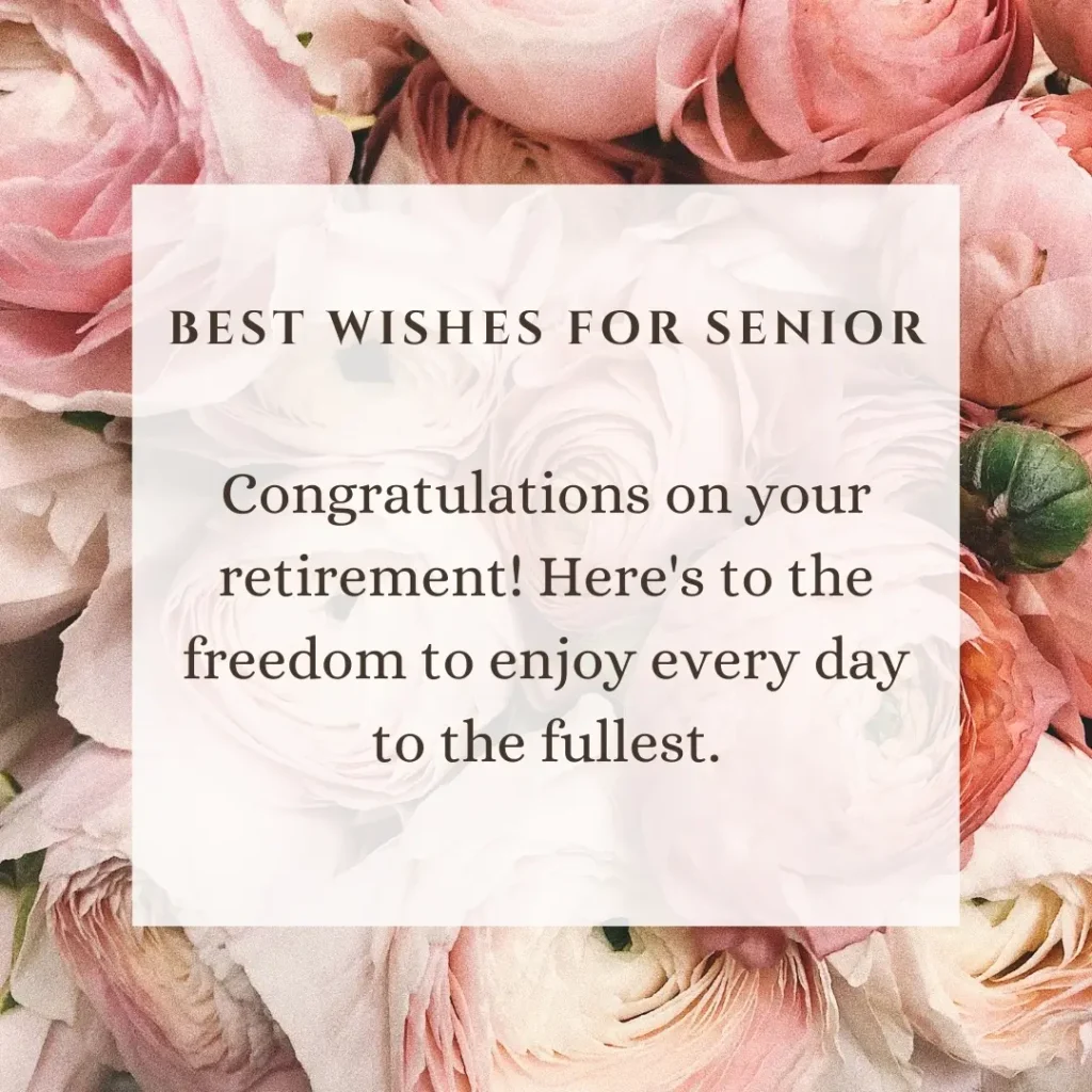 Warm Promotion Wishes for Seniors 