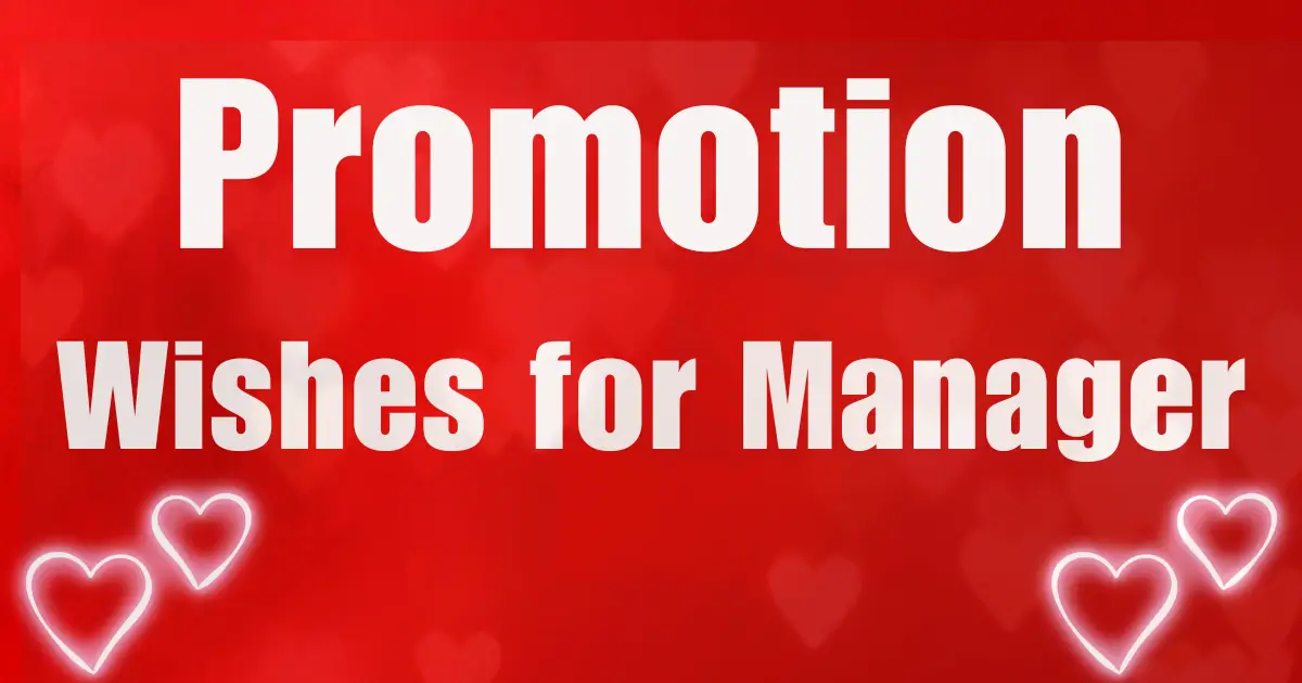 Promotion Wishes for Manager